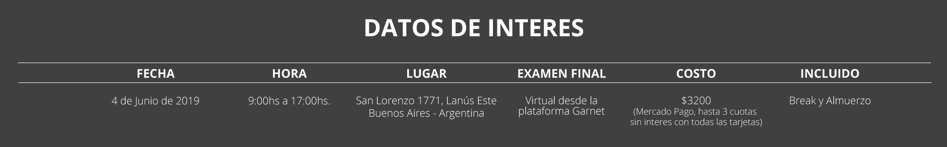 *CERTIFICACIÓN VIRTUAL Y PRESENCIAL 2019* | JUNTO A BIG DIPPER LANÚS