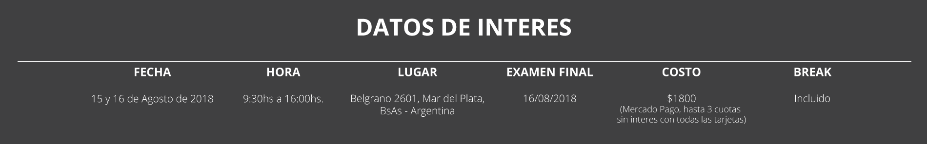 *CERTIFICACIÓN INTENSIVA 2018* | JUNTO A BIOSEGUR