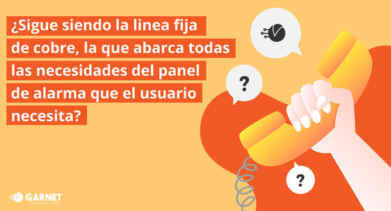 EL FIN DE LAS LÍNEAS TELEFÓNICAS MANO CON TELEFONO GARNET TECHNOLOGY