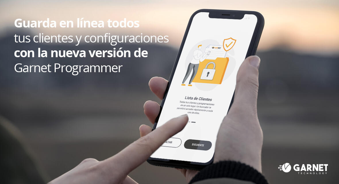 Guardar en línea todos sus clientes y configuraciones de paneles Garnet con la nueva versión de Garnet Programmer