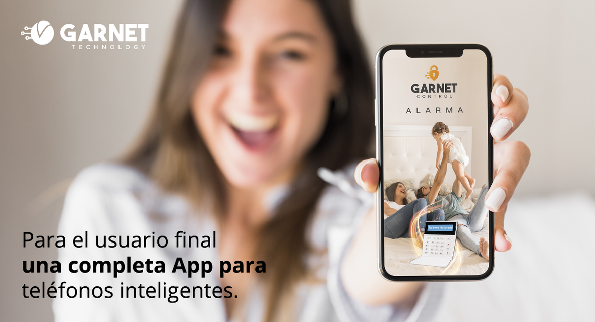 Aplicación para alarmas Garnet Control de Garnet Technology