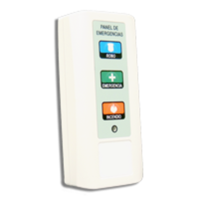 BL-400  Panel de Emergencia. Contiene un comunicador digital preparado para transmitir emergencias por línea telefónica.