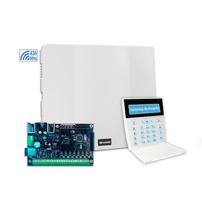 PC-900G-LCDRF Central de alarma hibrida, 8 zonas, permite expansión hasta 32 zonas con módulo EXP-8Z, 4 particiones y con comunicador WiFi integra...